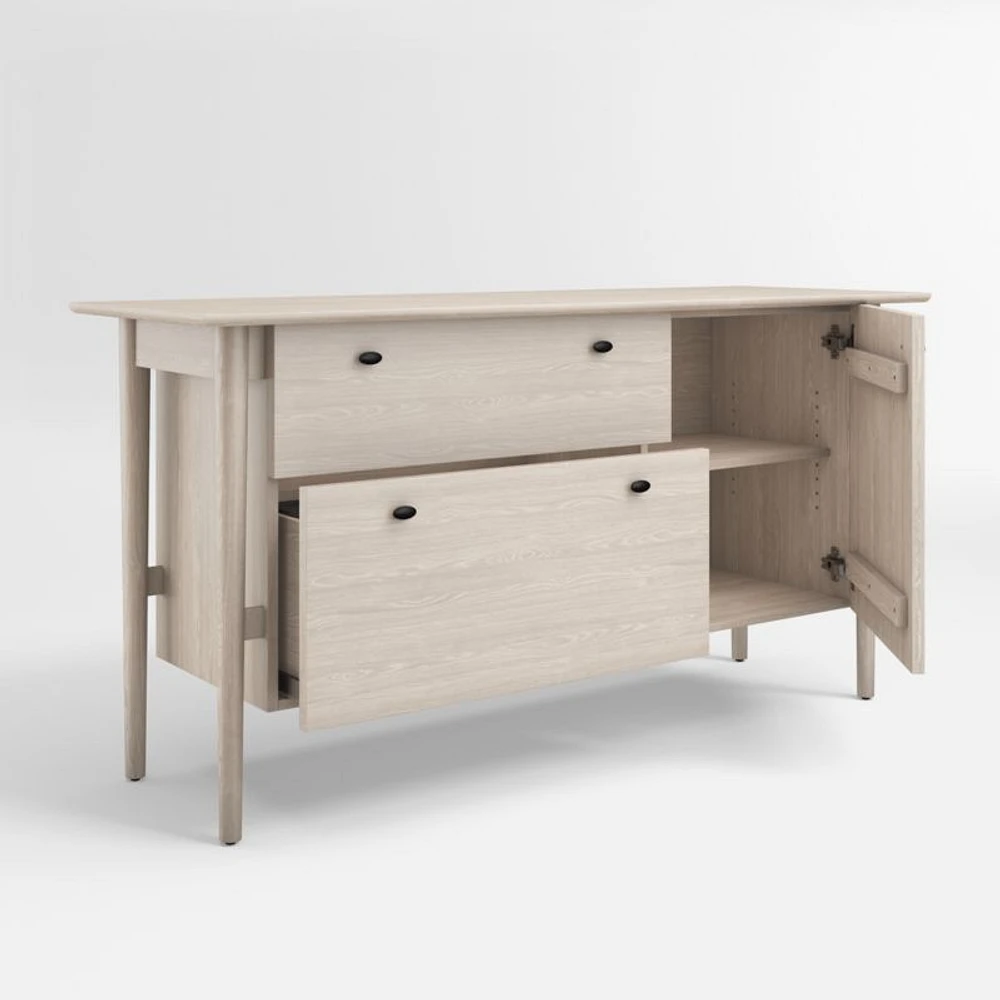 Kendall Pickled Oak Credenza