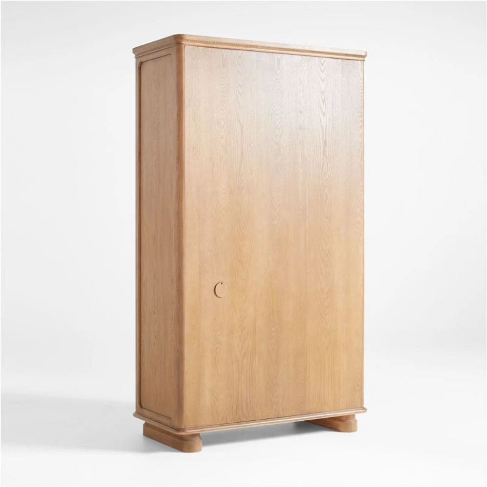 Kenmore Linen and Wood Storage Cabinet by Jake Arnold