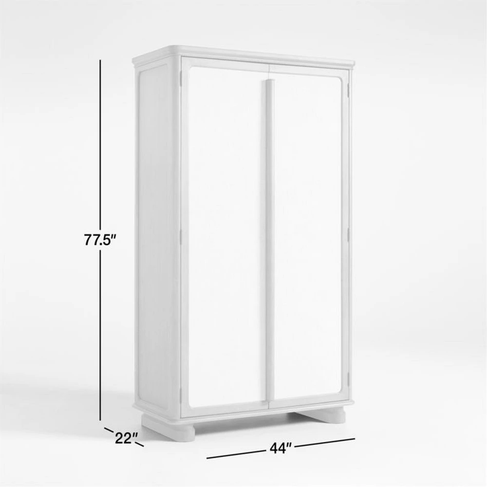 Kenmore Linen and Wood Storage Cabinet by Jake Arnold