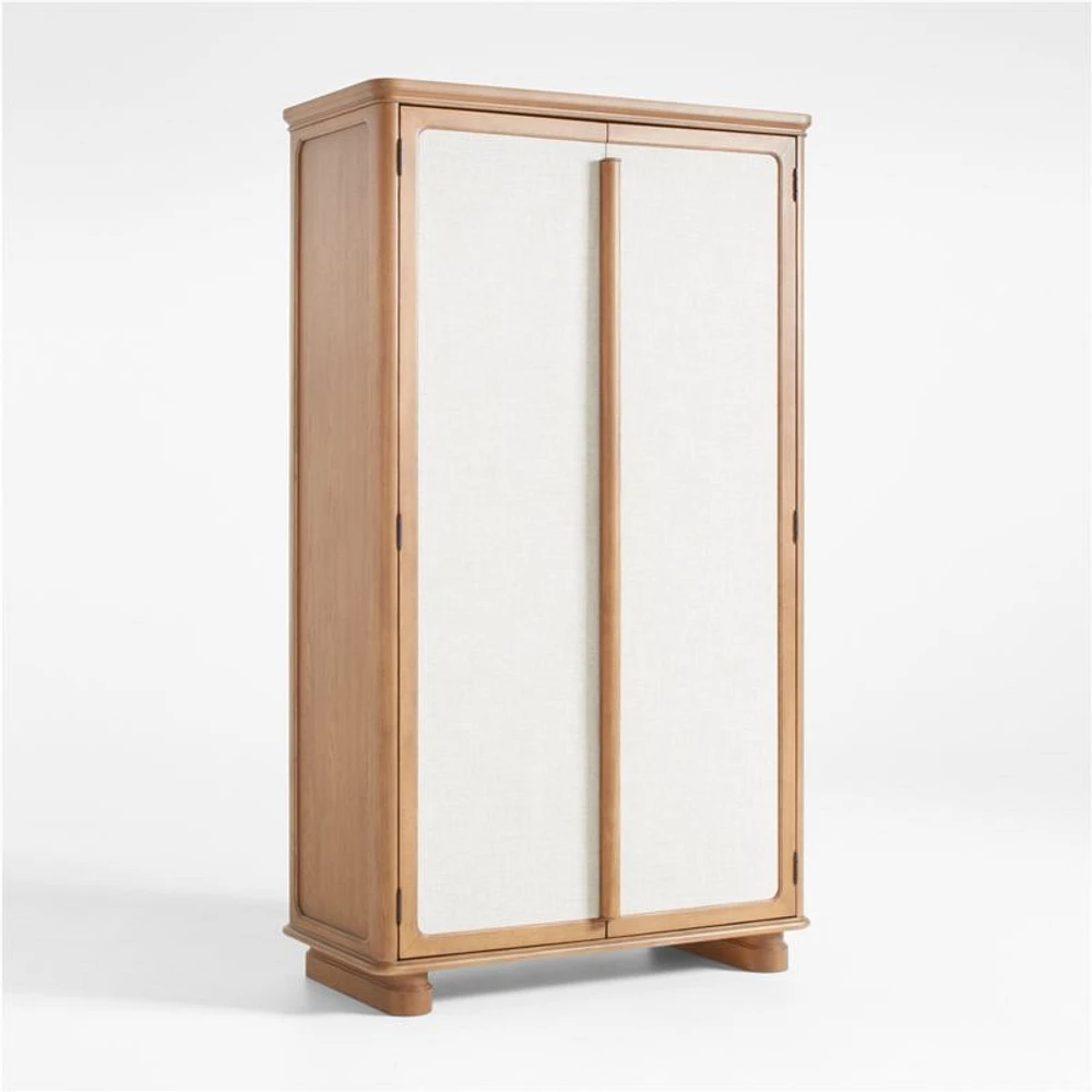 Kenmore Linen and Wood Storage Cabinet by Jake Arnold
