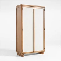 Kenmore Linen and Wood Storage Cabinet by Jake Arnold