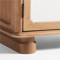 Kenmore Linen and Wood Storage Cabinet by Jake Arnold