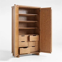Kenmore Linen and Wood Storage Cabinet by Jake Arnold