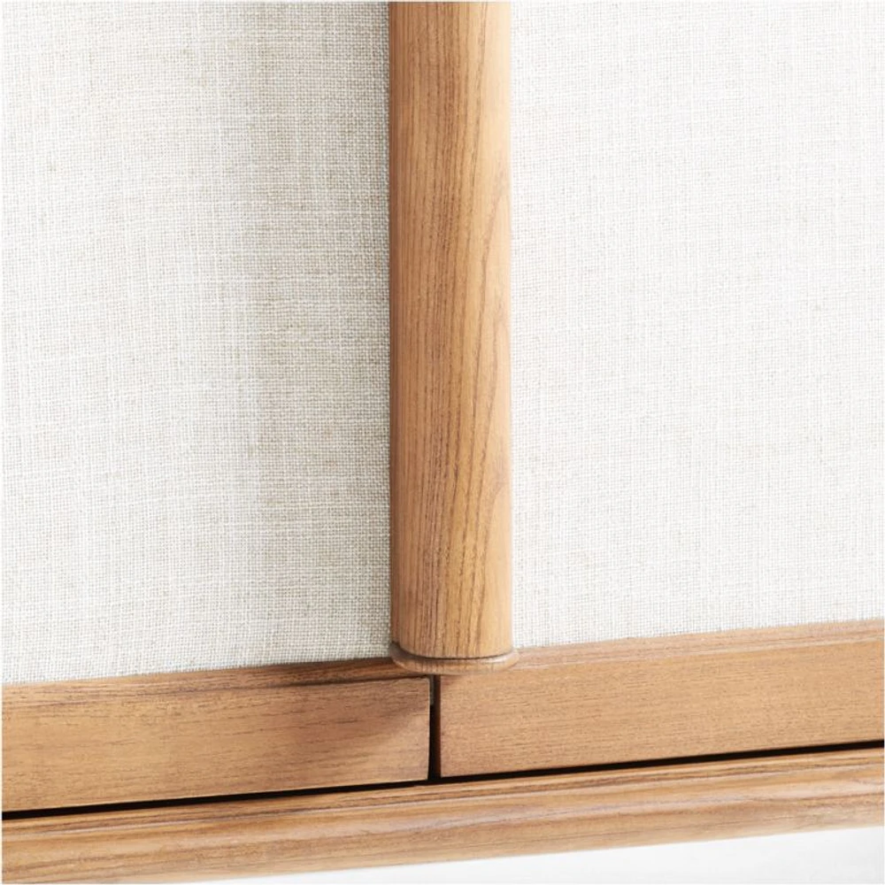 Kenmore Linen and Wood Storage Cabinet by Jake Arnold