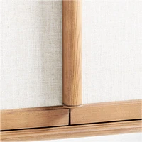 Kenmore Linen and Wood Storage Cabinet by Jake Arnold