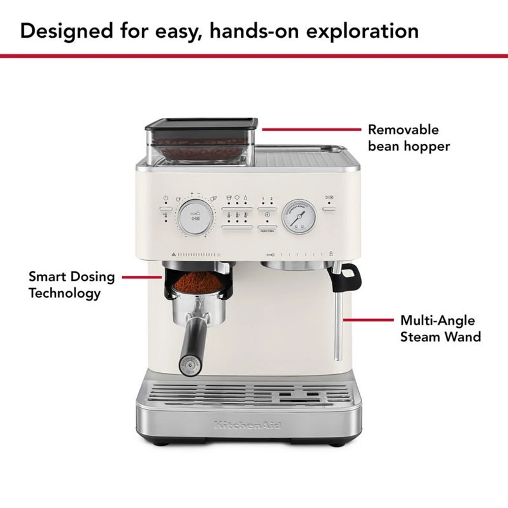 KitchenAid ® Semi-Automatic Espresso Machine in Porcelain White
