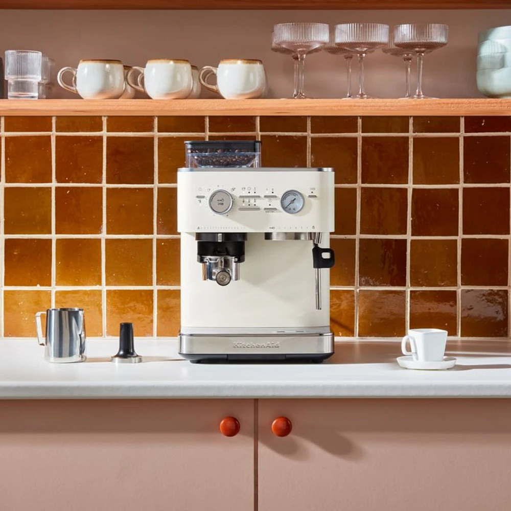 KitchenAid ® Semi-Automatic Espresso Machine in Porcelain White
