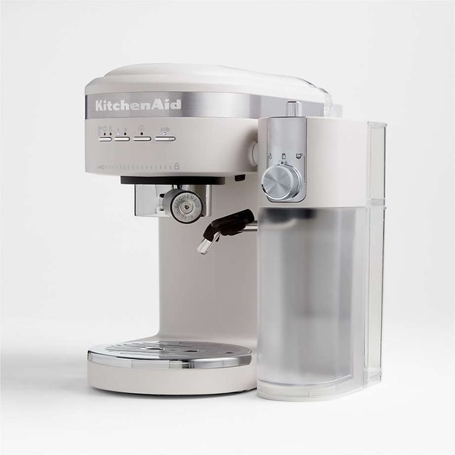 KitchenAid Matte Milkshake White Semi-Automatic Espresso Machine