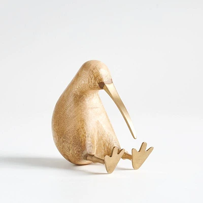 Natural Wood Kiwi Bird