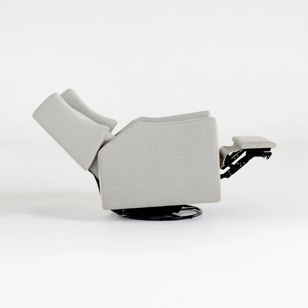 Babyletto Kiwi Grey Nursery Power Recliner in Eco-Performance Fabric