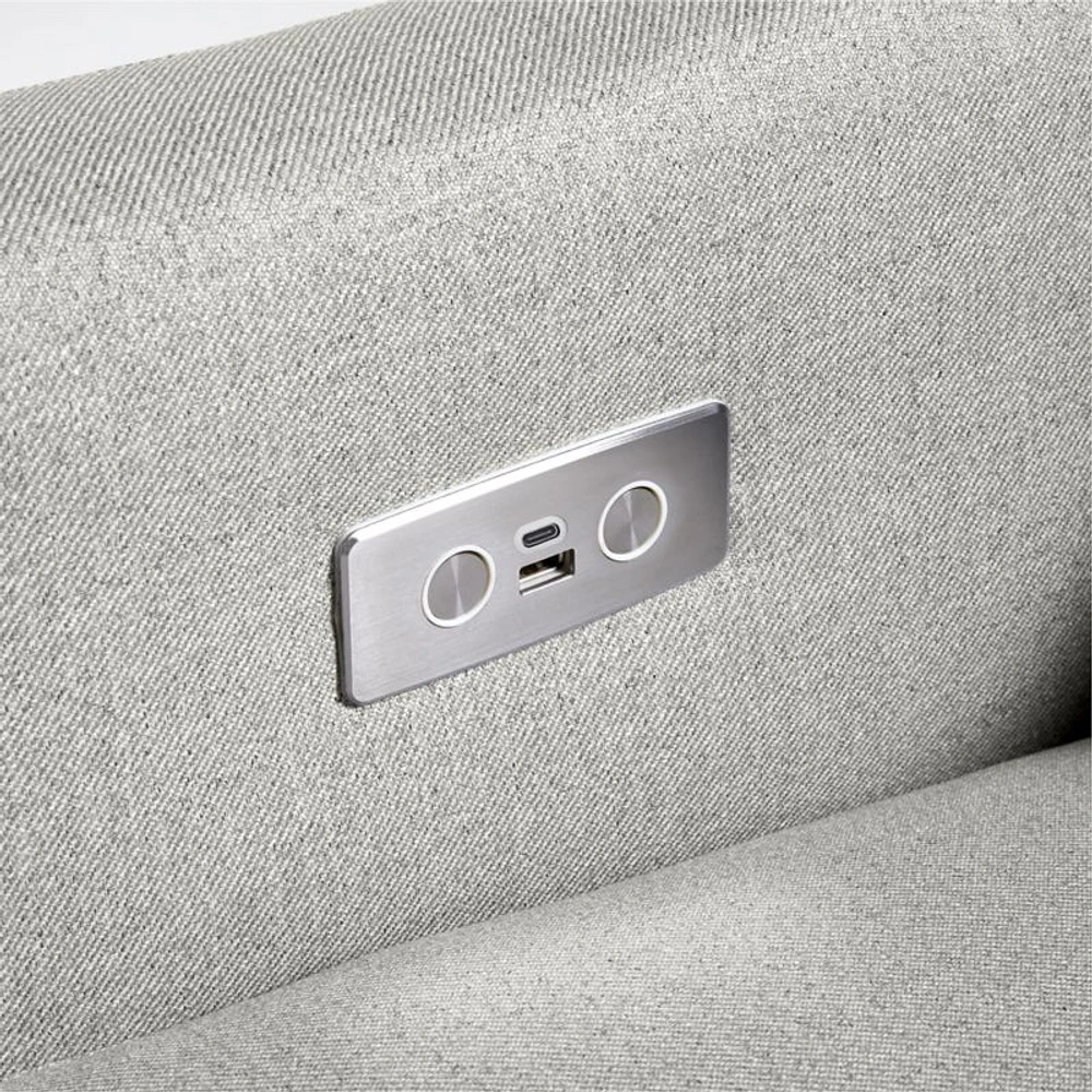 Babyletto Kiwi Grey Nursery Power Recliner in Eco-Performance Fabric