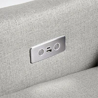 Babyletto Kiwi Grey Nursery Power Recliner in Eco-Performance Fabric