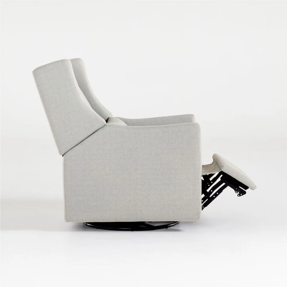 Babyletto Kiwi Grey Nursery Power Recliner in Eco-Performance Fabric