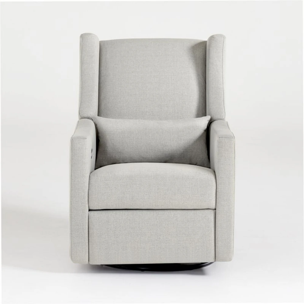 Babyletto Kiwi Grey Nursery Power Recliner in Eco-Performance Fabric