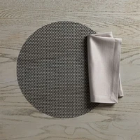 Chilewich ® Knitty Black Easy-Clean Vinyl Placemat