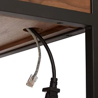 Knox Black Trim and Walnut 56" Storage Media Console