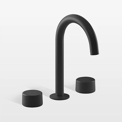 Kohler ® Components ® Matte Black Widespread Bathroom Sink Faucet and Handles<br />