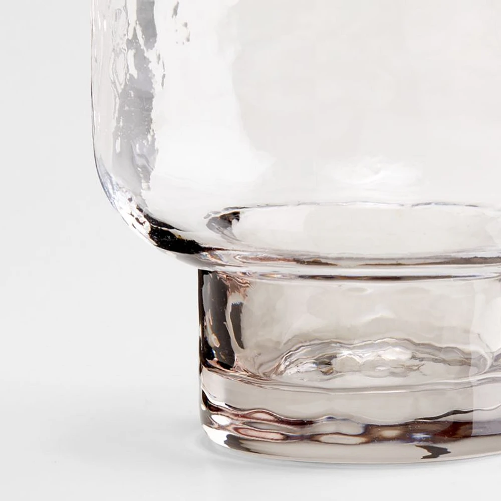 Kuruwa 12-Oz. Clear and Grey Hammered Glass Double Old-Fashioned Glass by Eric Adjepong