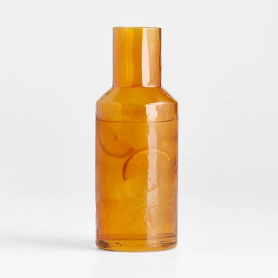 Kuruwa 39-oz. Amber Hammered Glass Pitcher by Eric Adjepong