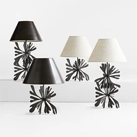 Heart Tipped Flora Table Lamp with Linen Shade by Lucia Eames