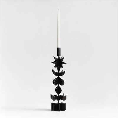 Picado Large Black Metal Taper Candle Holder 18" by Lucia Eames™