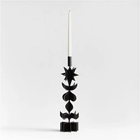 Picado Large Black Metal Taper Candle Holder 18" by Lucia Eames™