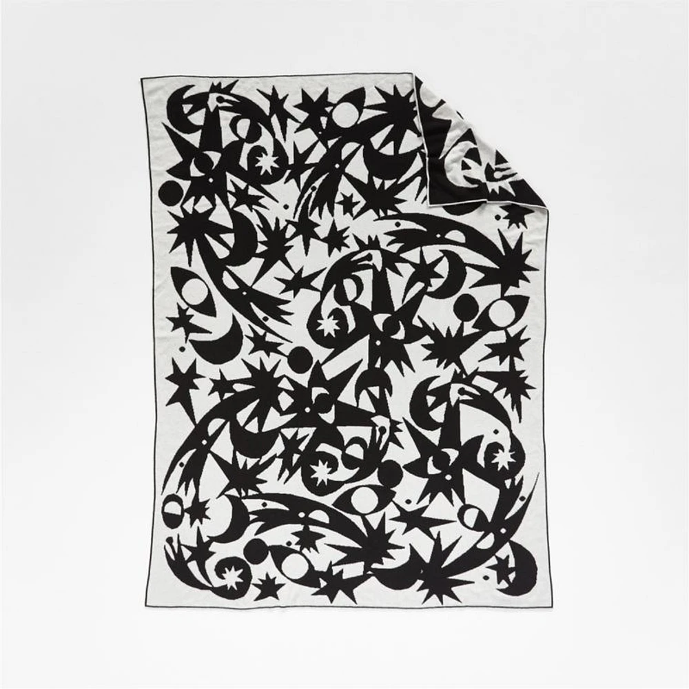 Star Dance 70"x55" Recycled Cashmere Throw Blanket by Lucia Eames™