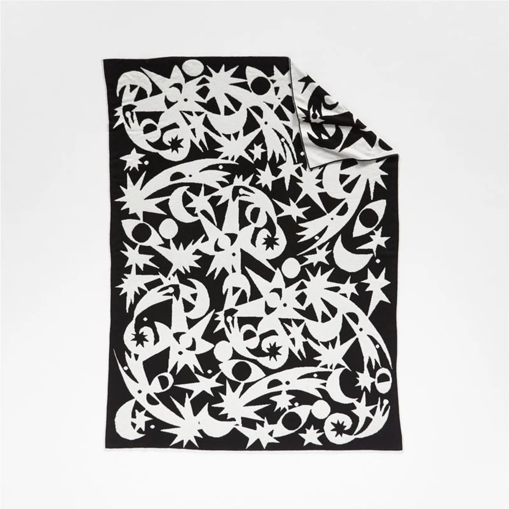 Star Dance 70"x55" Recycled Cashmere Throw Blanket by Lucia Eames™