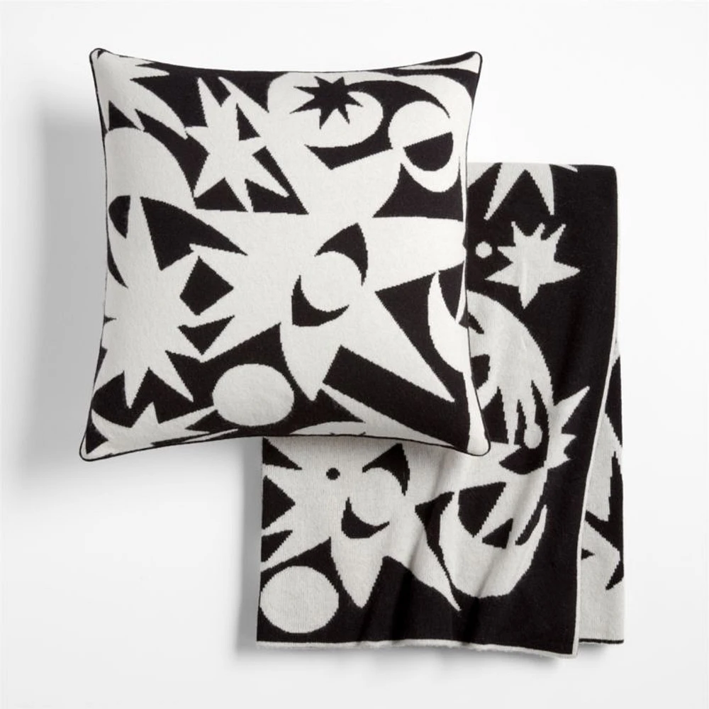Star Dance 70"x55" Recycled Cashmere Throw Blanket by Lucia Eames™