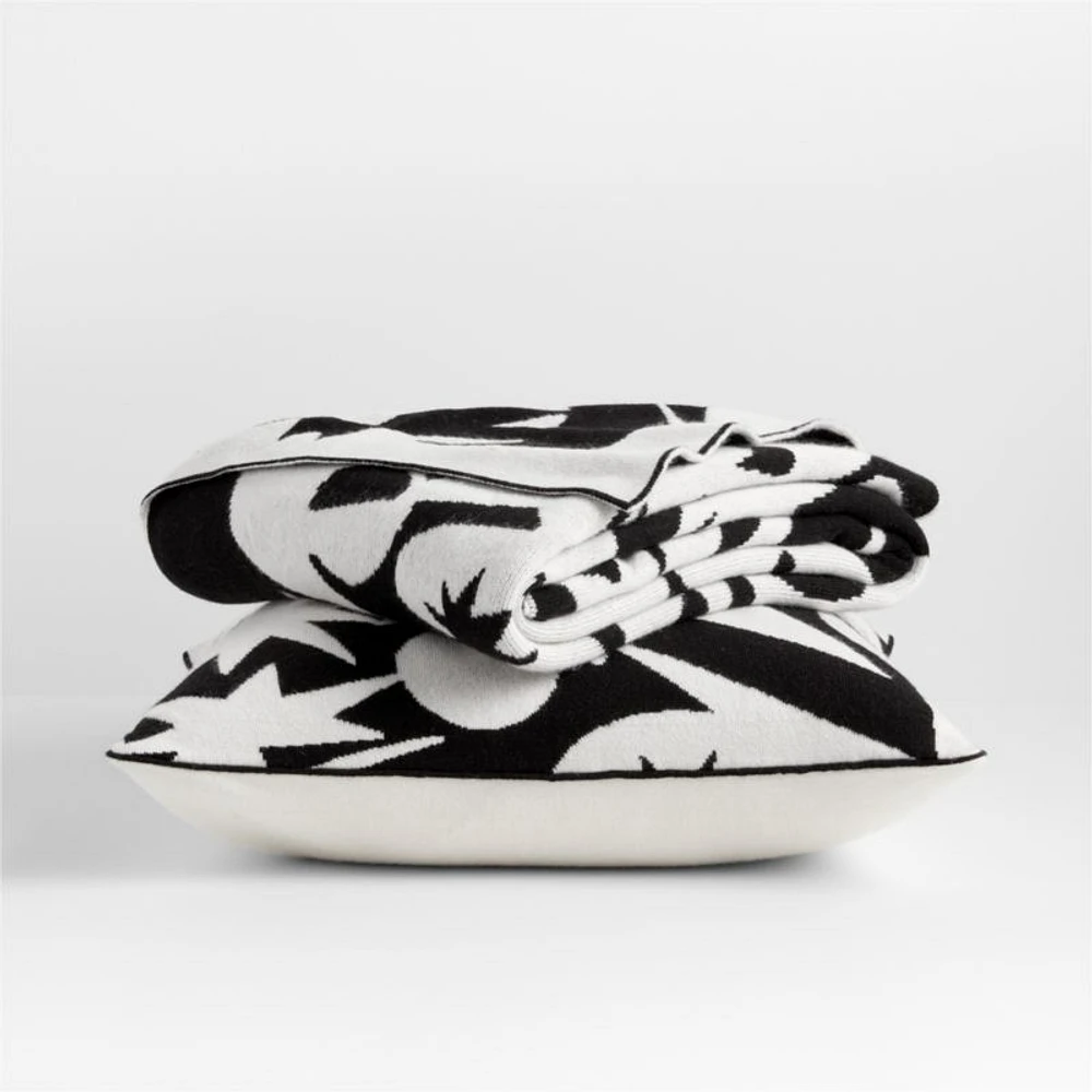 Star Dance 70"x55" Recycled Cashmere Throw Blanket by Lucia Eames™