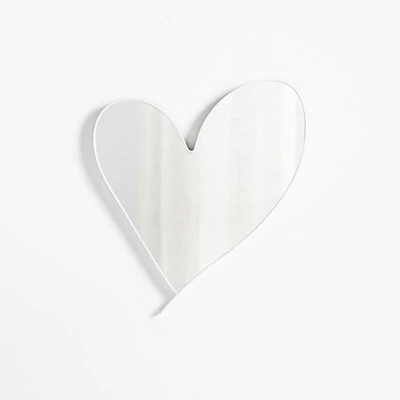 Small Heart White Wall Mirror by Leanne Ford