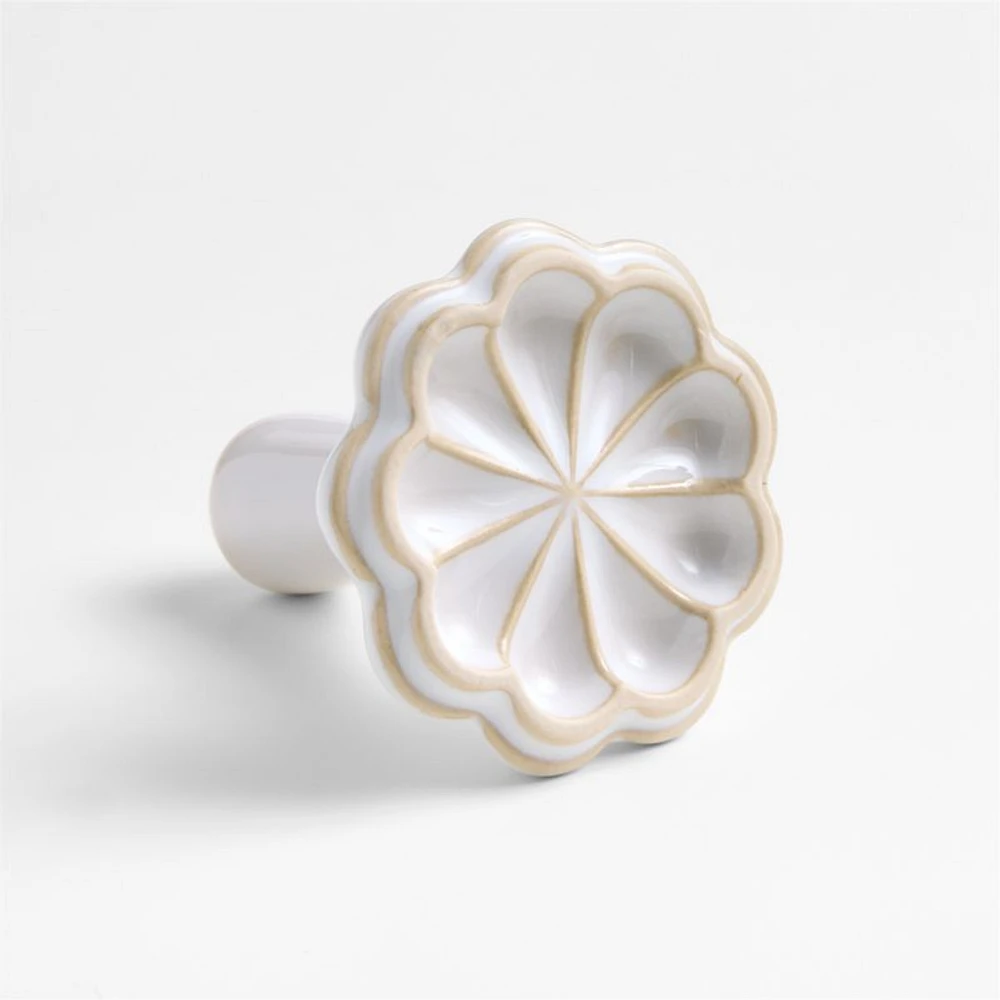 Ceramic Scalloped Cookie Stamp by Laura Kim