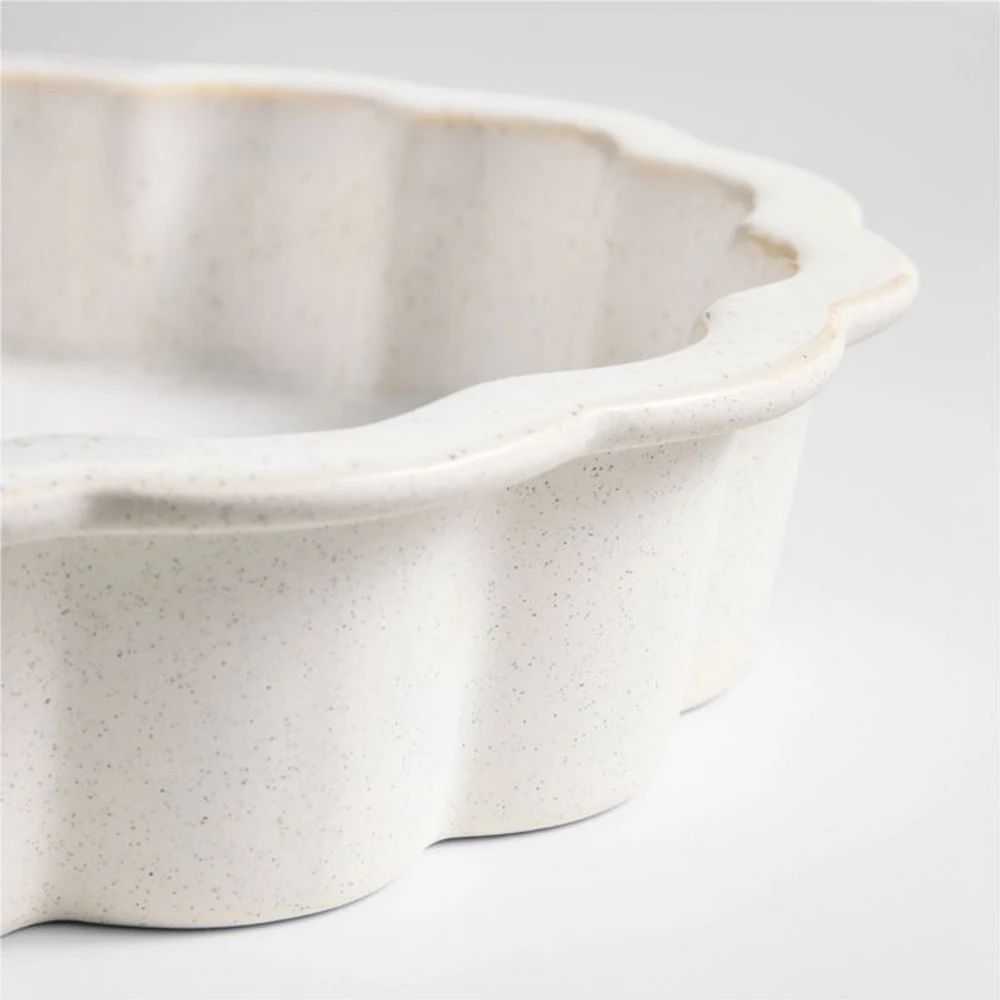 Ceramic Scalloped Pie Dish by Laura Kim
