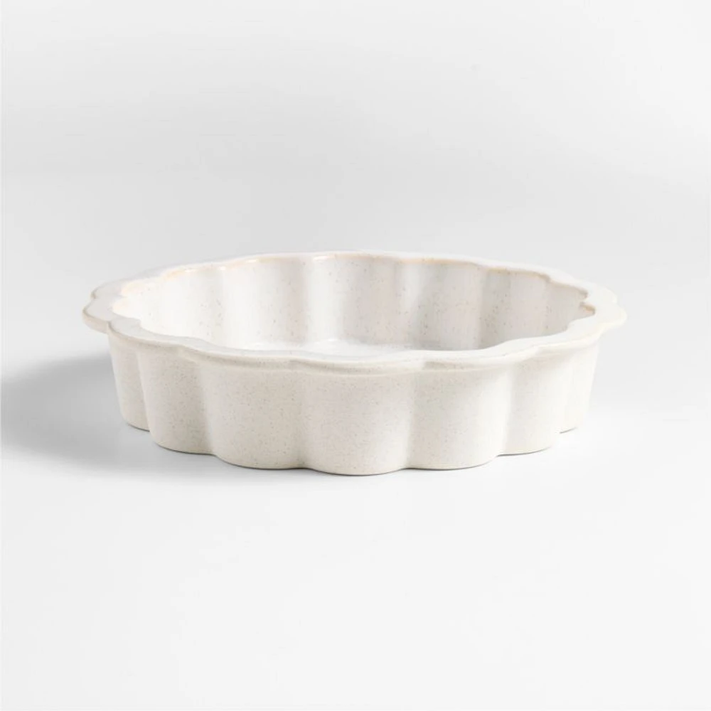 Ceramic Scalloped Pie Dish by Laura Kim