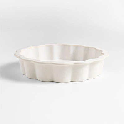 Ceramic Scalloped Pie Dish by Laura Kim
