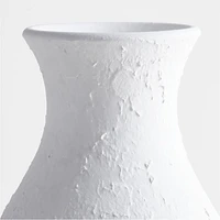 Lorient Small White Textured Ceramic Vase 15" by Laura Kim