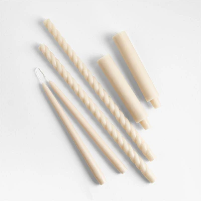 Off White Taper Candle Set by Laura Kim
