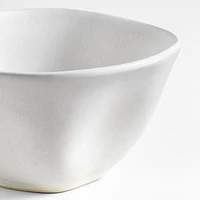 Petals White Stoneware Cereal Bowl by Laura Kim
