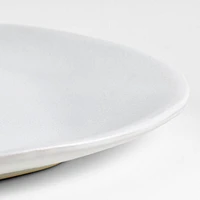 Petals White Stoneware Dinner Plate by Laura Kim