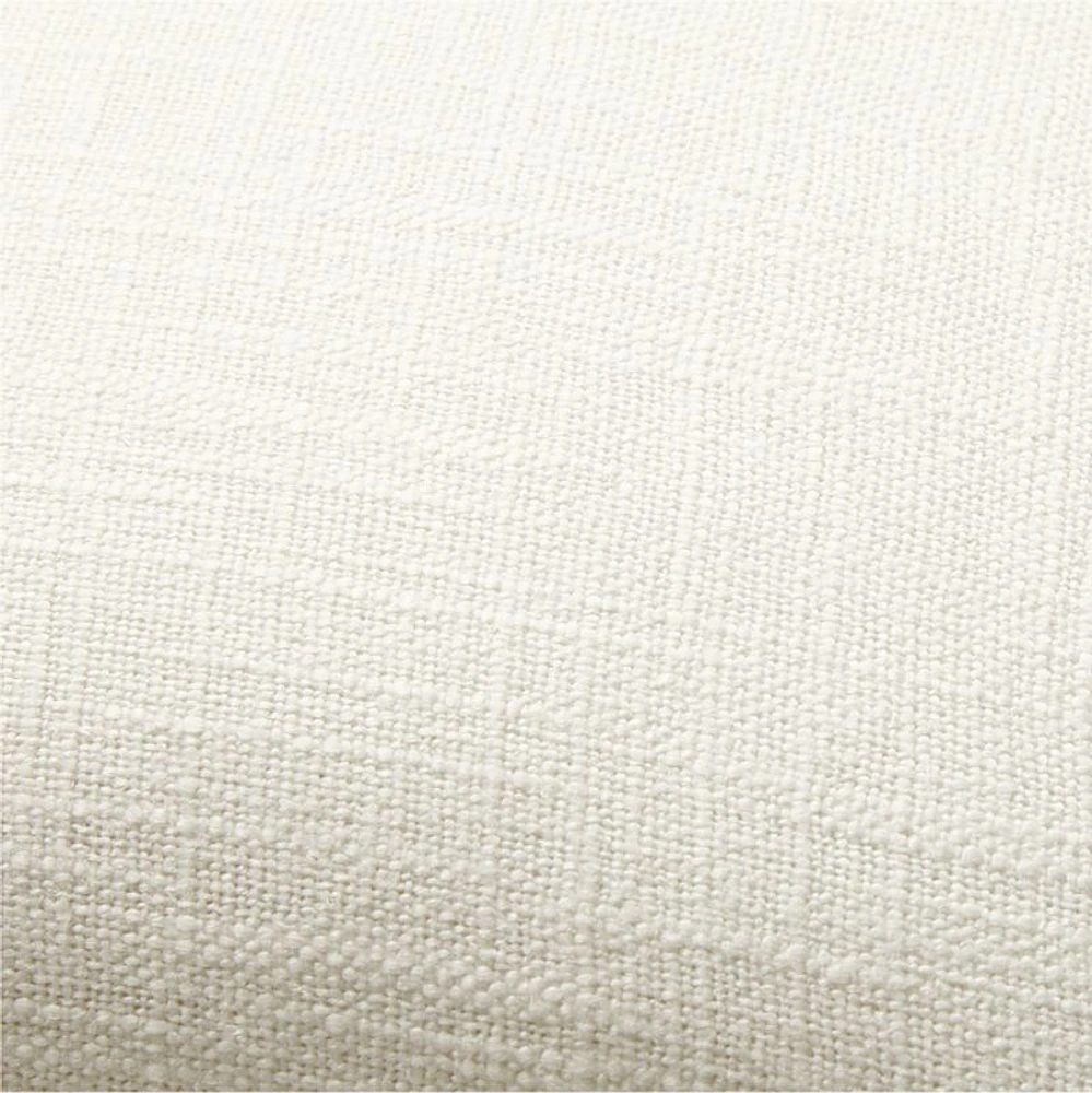 Slub Linen 23x23 Alba Ivory Throw Pillow Cover by Laura Kim