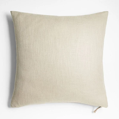 Slub Linen 23x23 Pumila Taupe Throw Pillow Cover by Laura Kim