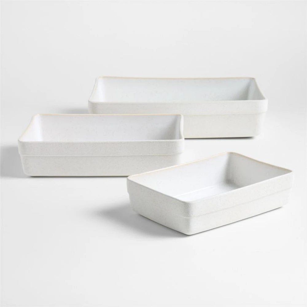 Terre Ceramic Bakers, Set of 3 by Laura Kim