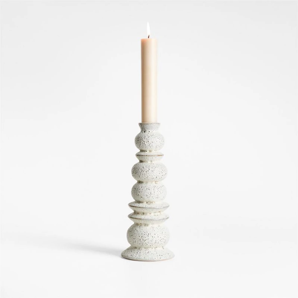 Off White Cylinder Taper Candles, Set of 2 by Laura Kim