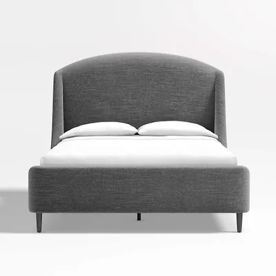Lafayette Charcoal Grey Upholstered Tall Queen Bed