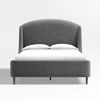 Lafayette Charcoal Grey Upholstered Tall Queen Bed