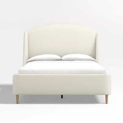 Lafayette Ivory Upholstered Tall Queen Bed