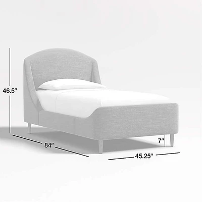 Lafayette Charcoal Grey Upholstered Queen Bed