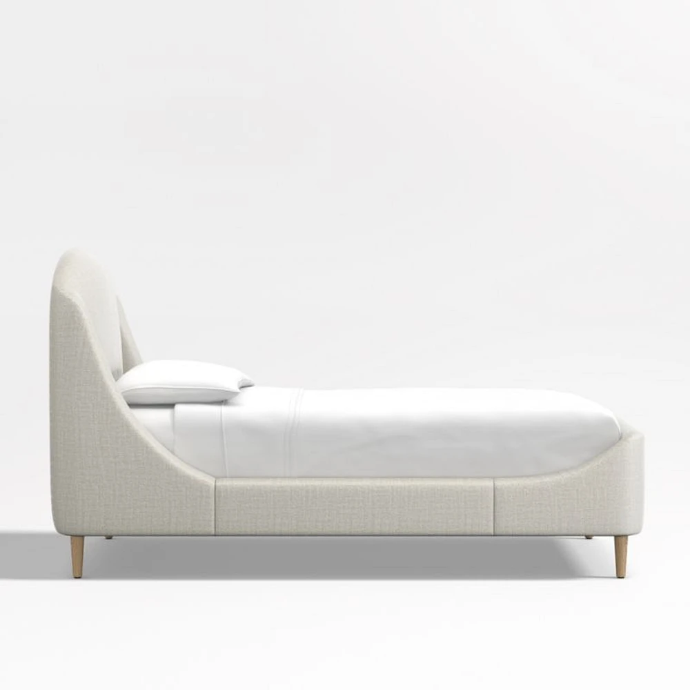 Lafayette Natural Beige Upholstered Twin Bed