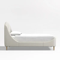 Lafayette Natural Beige Upholstered Twin Bed