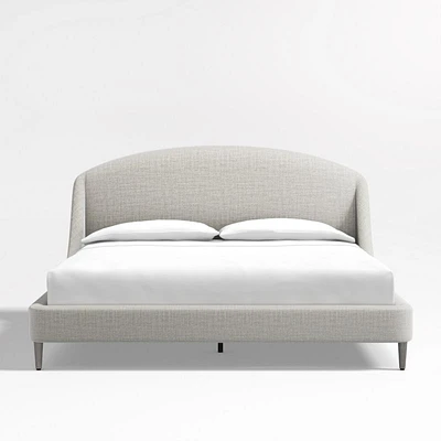 Lafayette Mist Grey Upholstered King Bed without Footboard